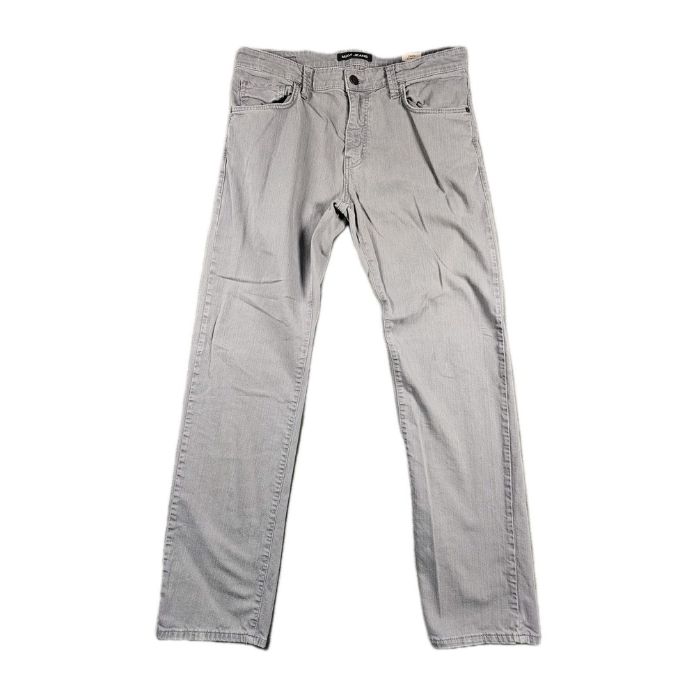 Mavi Zach Straight Leg Jeans Mens 35x34 Grey Denim ASU11154